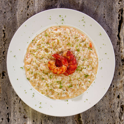 Risotto lime e gamberoni