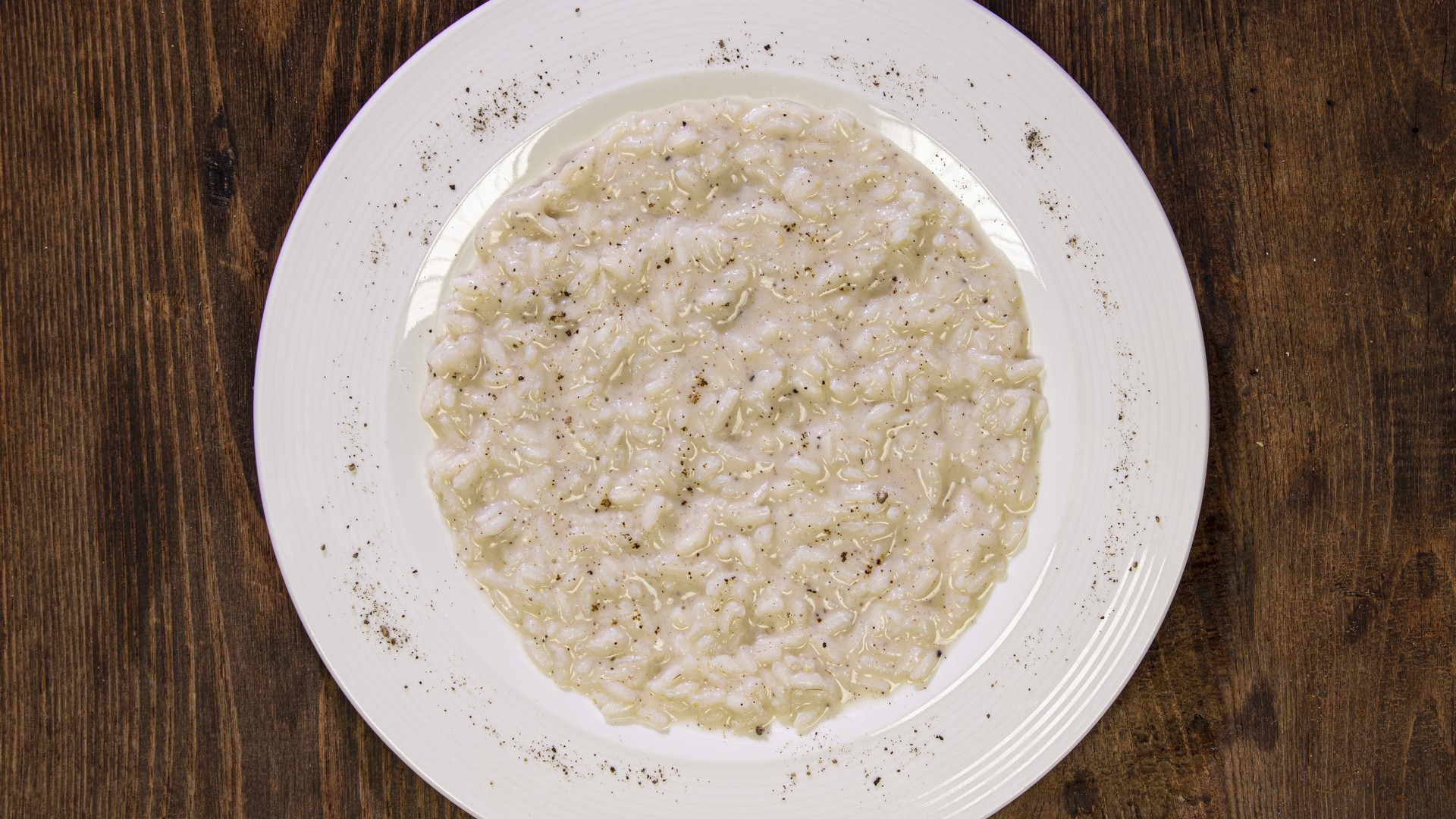 Risotto cacio e pepe
