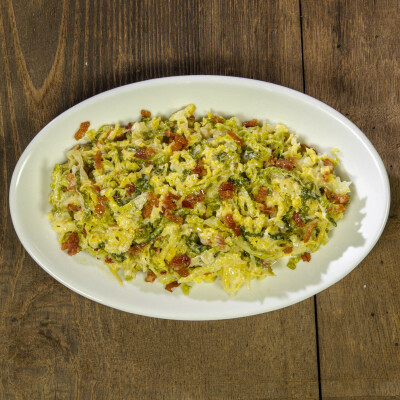 Cavolo cremoso con il bacon