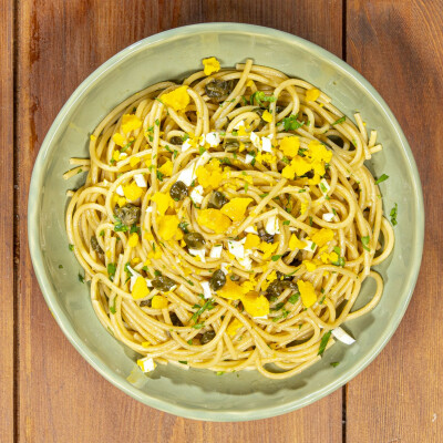 Spaghetti con le uova sode