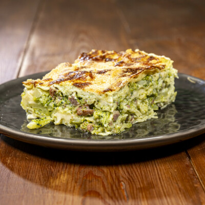 Lasagne broccoli e salsiccia