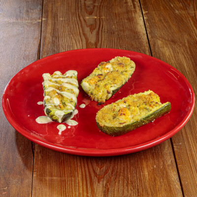 Zucchine ripiene di gamberi