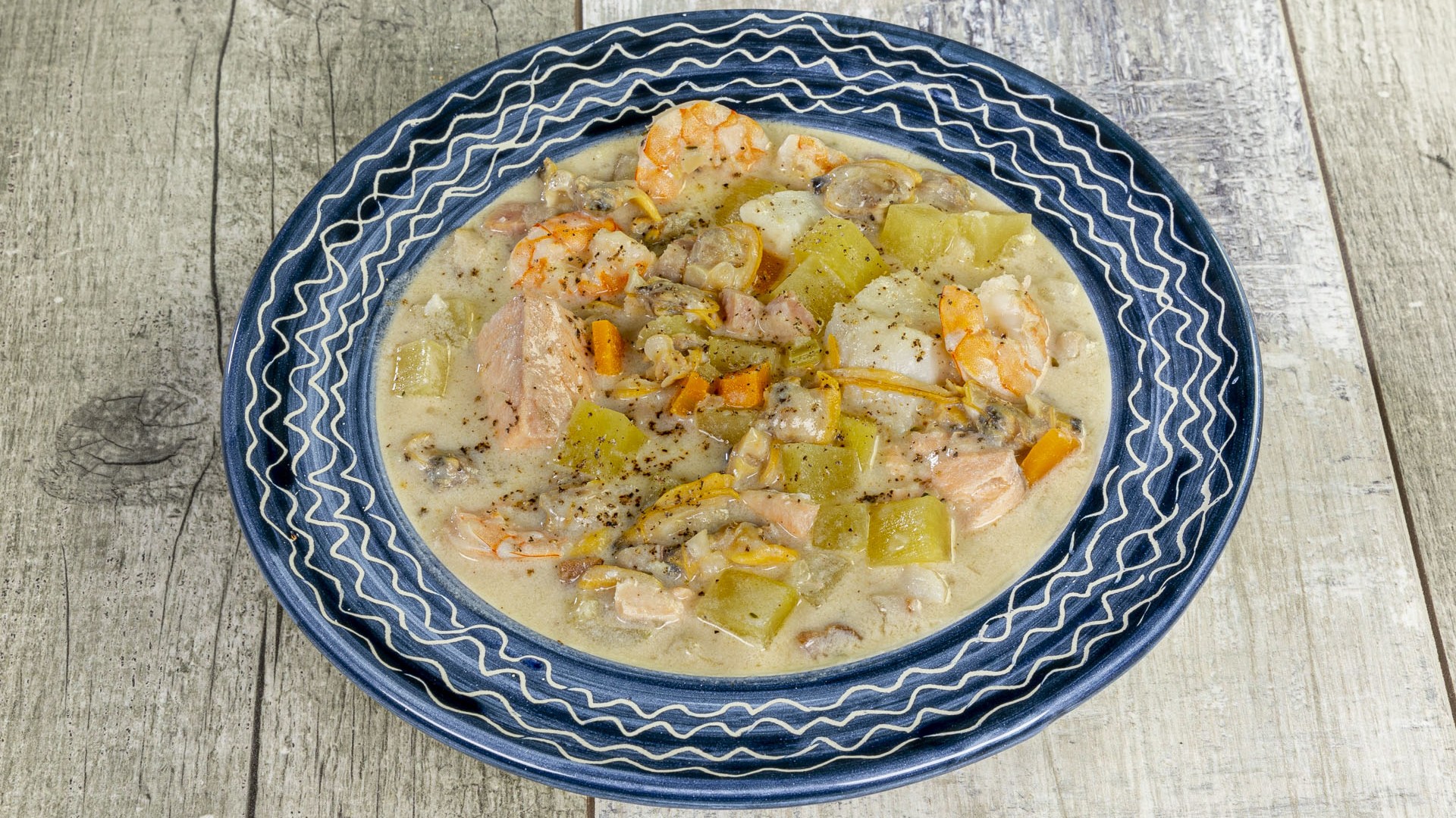 Seafood Chowder - zuppa di pesce del nord america