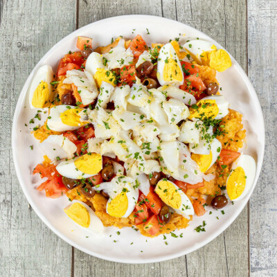 Pipirrana Torreña - insalata di patate e baccalà