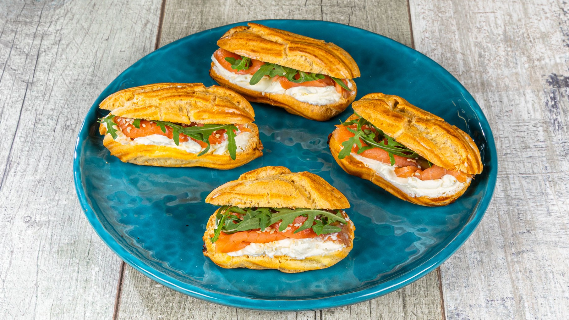 Éclair al salmone affumicato