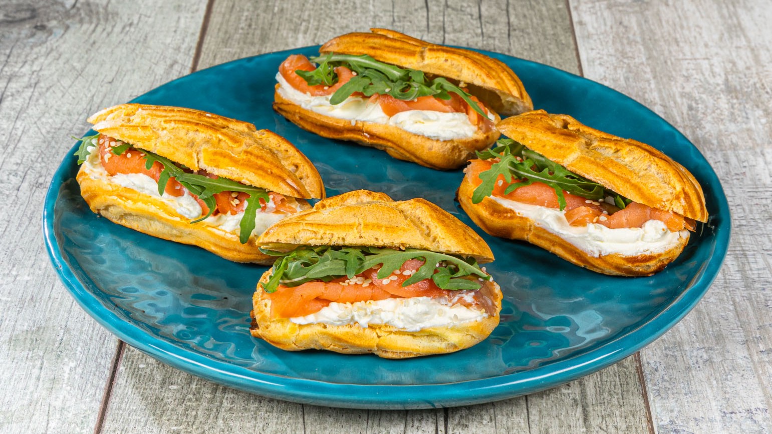 Éclair al salmone affumicato