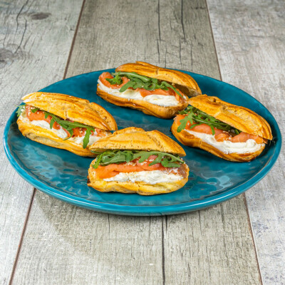 Éclair al salmone affumicato
