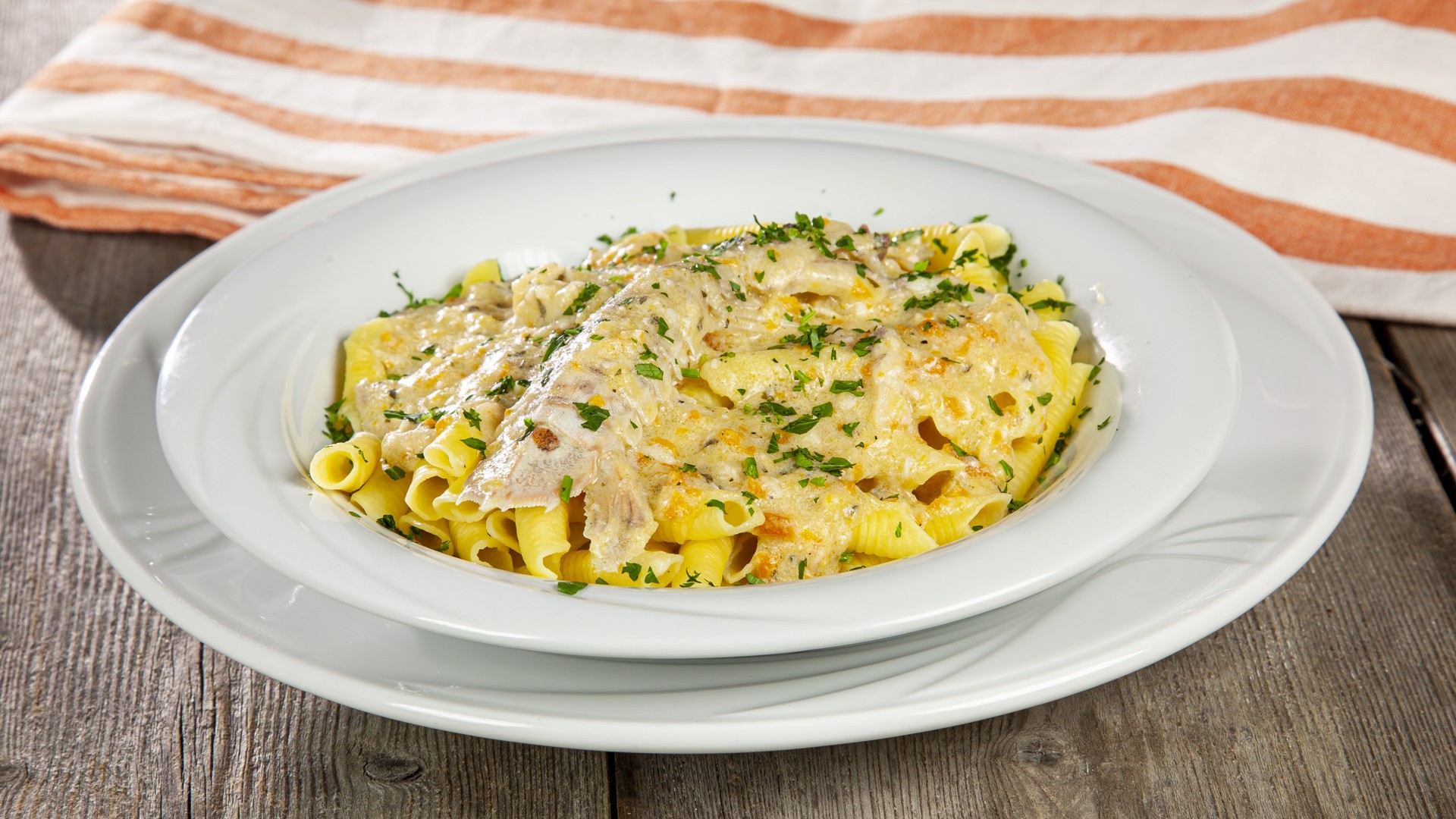 Garganelli con le canocchie